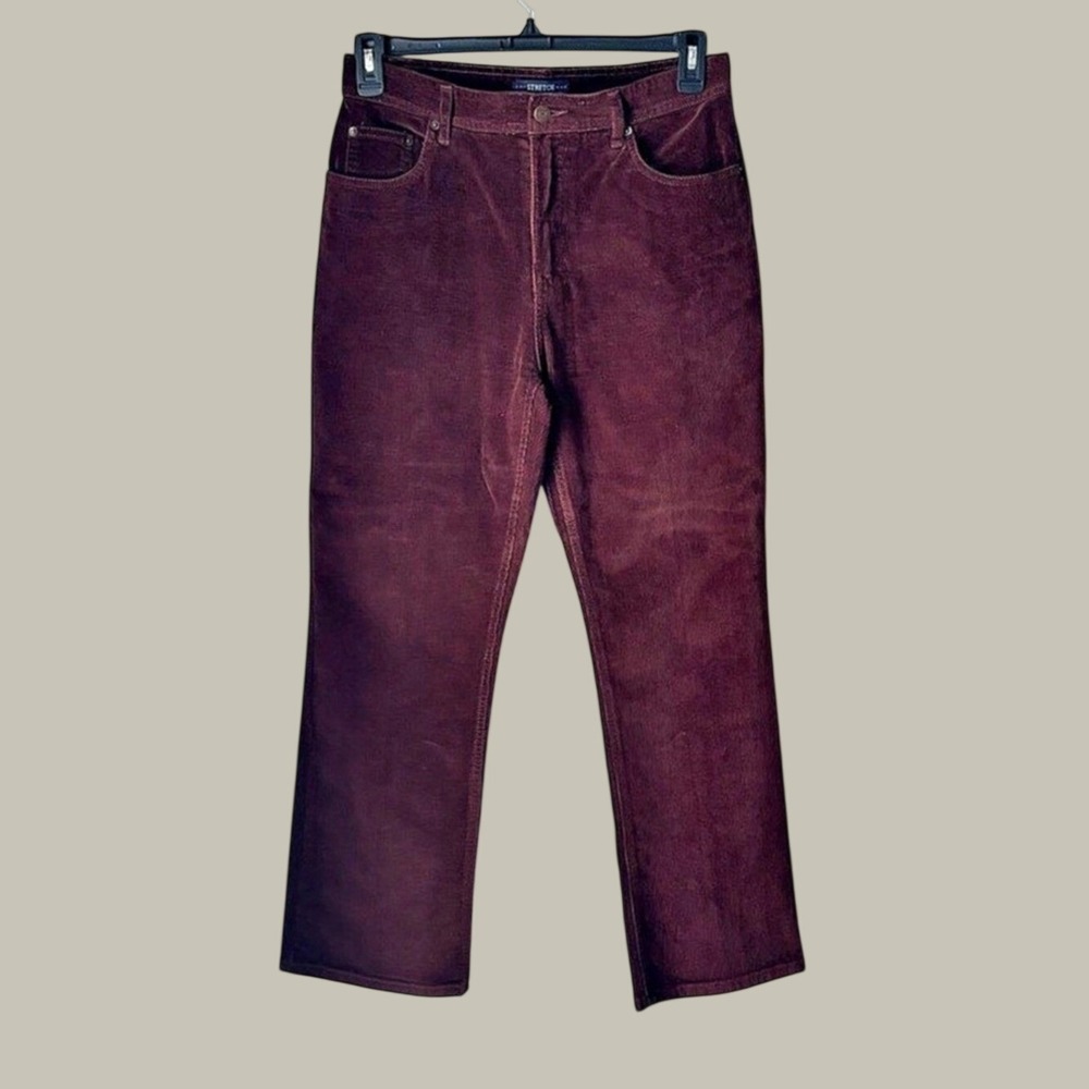 Bill Blass Corduroy Jeans Straight Leg Brown Jeans 8P